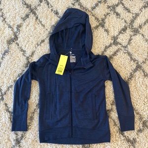 NWT all in motion brand navy lightweight jacket, size M7/8